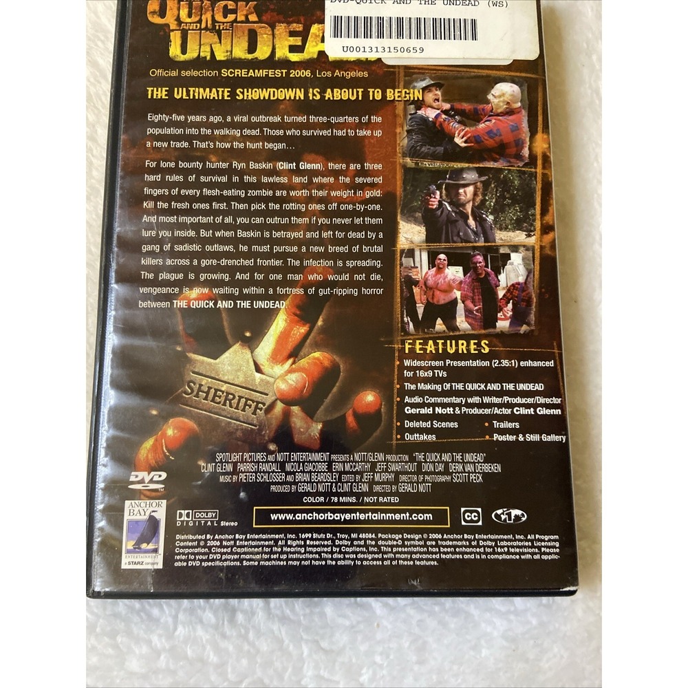 The Quick and the Undead Dvd Horror Zombies‎ Western 2006 - Picture 5 of 9